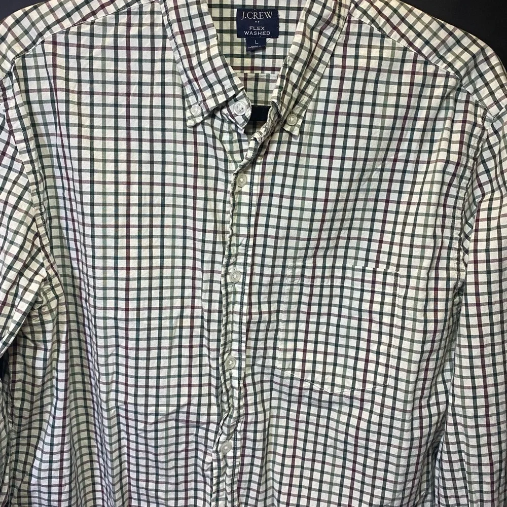 J. Crew Men's Checkered Button Down Shirt